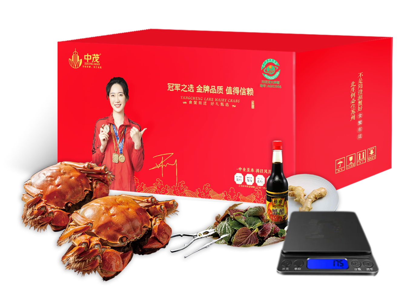 中茂阳澄湖大闸蟹698型荣茂6只装