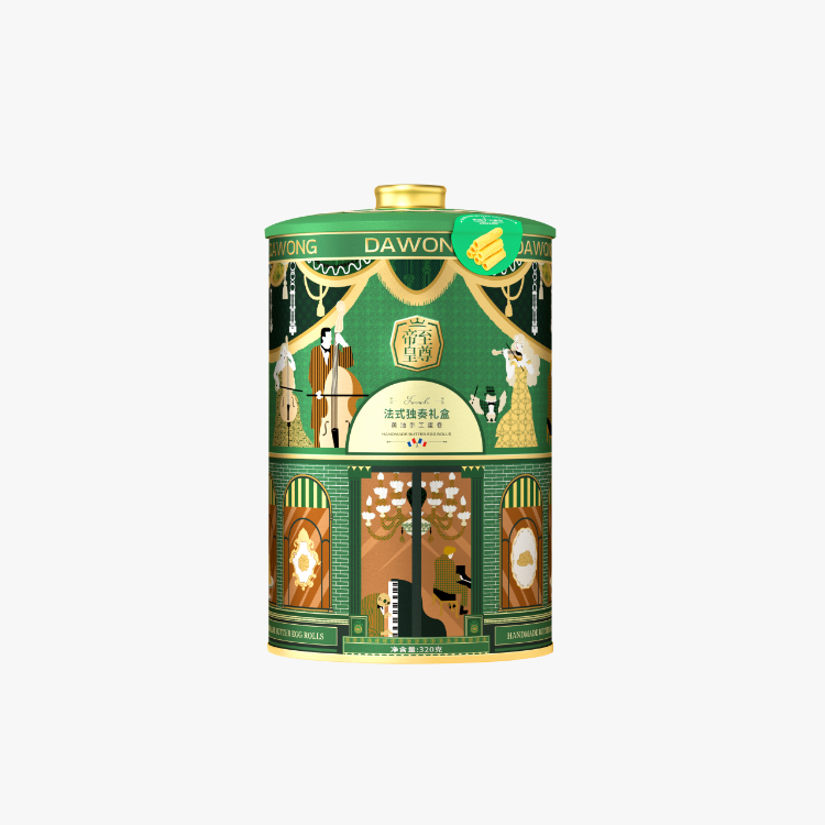 至尊帝皇华宴乐章糕点系列·黄油手工蛋卷法式独奏礼盒320g