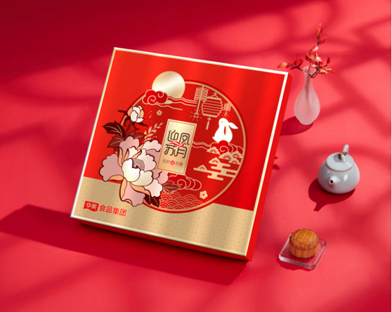 华美迎凤苏月·花好月圆月饼礼盒600g