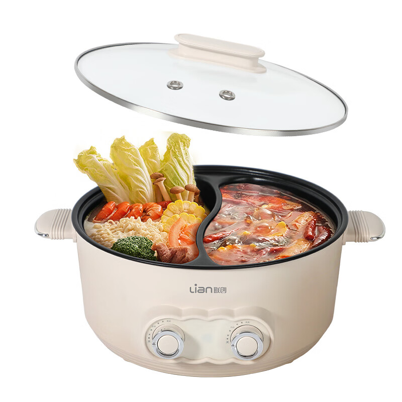 联创鸳鸯电火锅6L DF-BL8060M火锅多功能锅电热锅