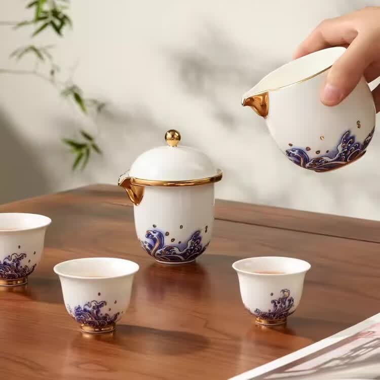 永丰源先生瓷海上明珠6头旅行茶具